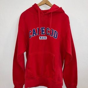COPY - Cuffy’s CapeCod size medium, red hoodie with blue lettering